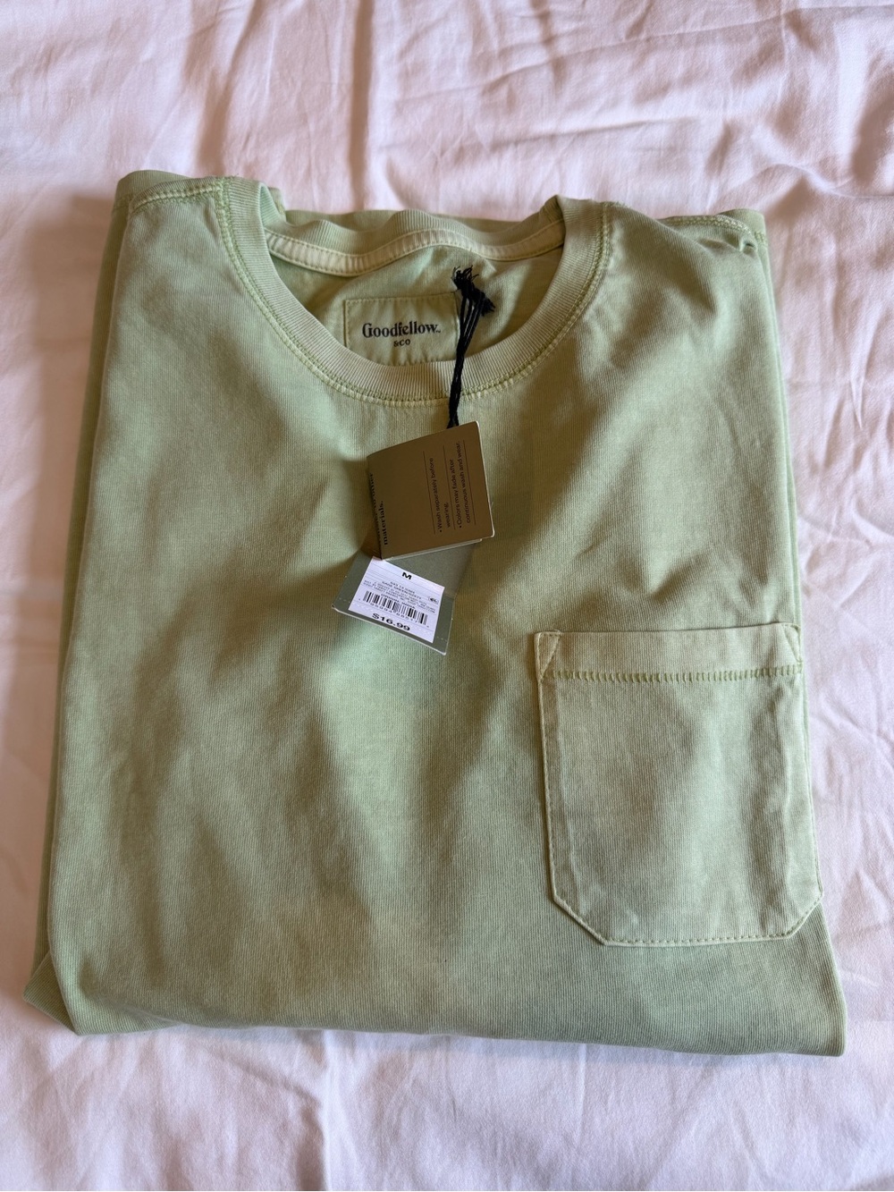 Goodfellow & Co Light Green Long Sleeve Pocket Tee
